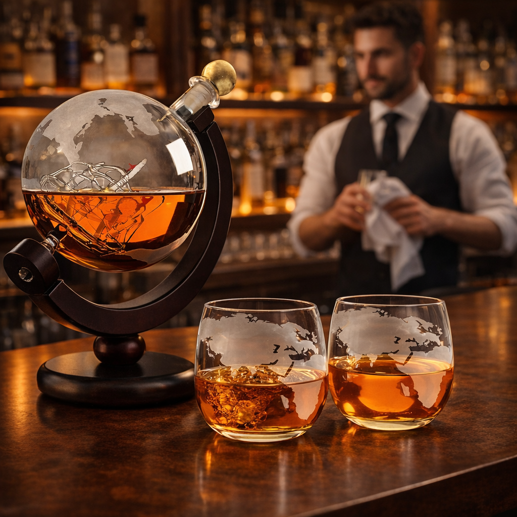 Carafe à whisky - Édition Carte du monde