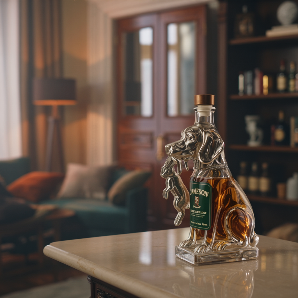 Bouteilles de whisky - Version chien