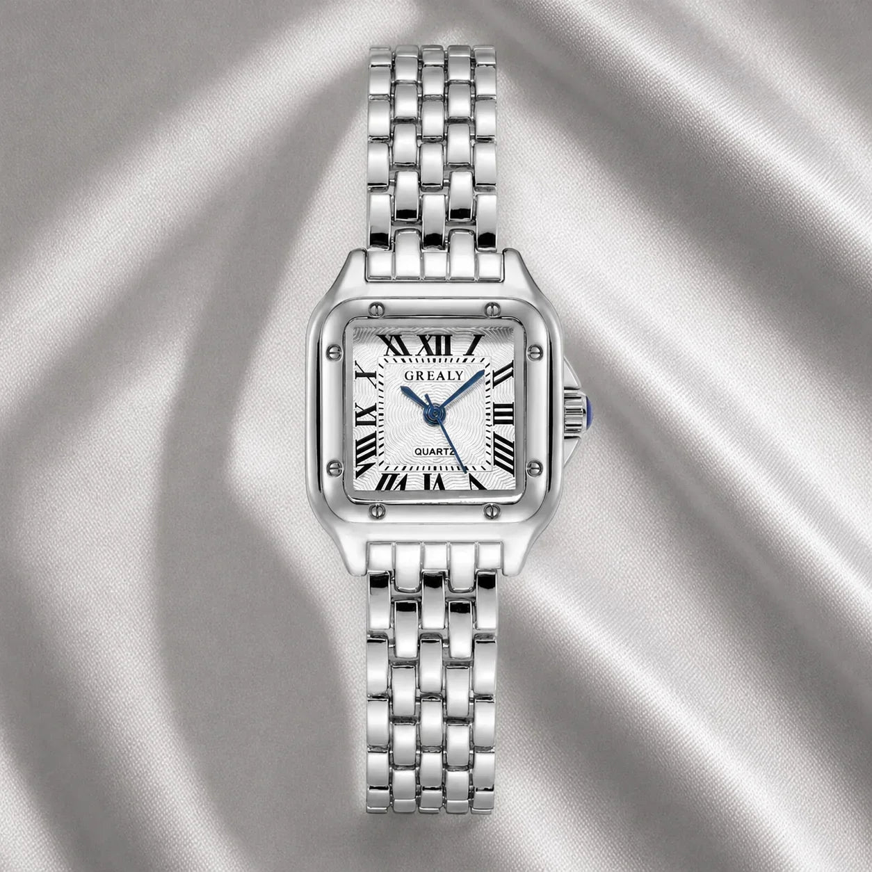Carrée Strass Luxury Paris, argenté, soie