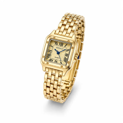 Montre Carrée Strass Luxury Paris, forme carrée sertie de strass