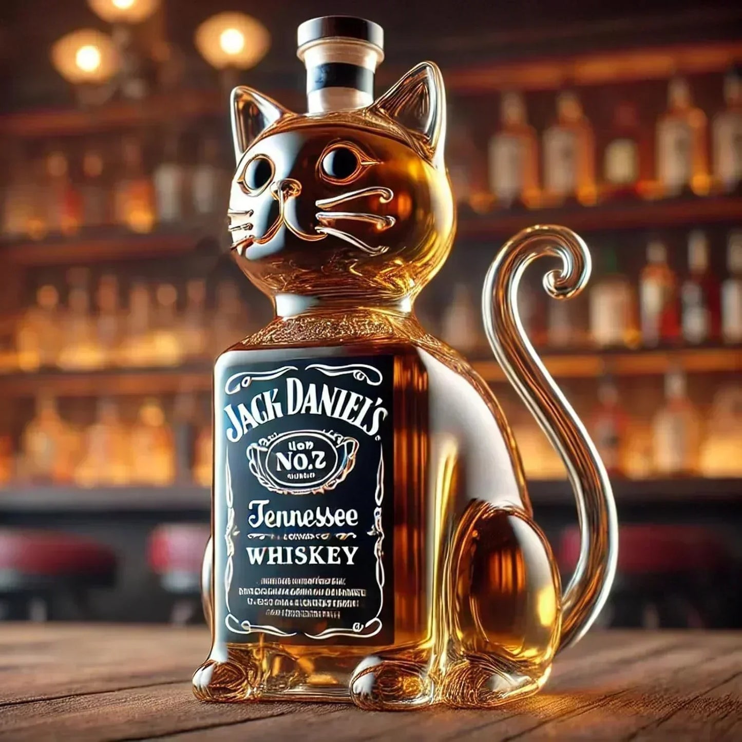 Bouteille de Whisky - Édition Chat