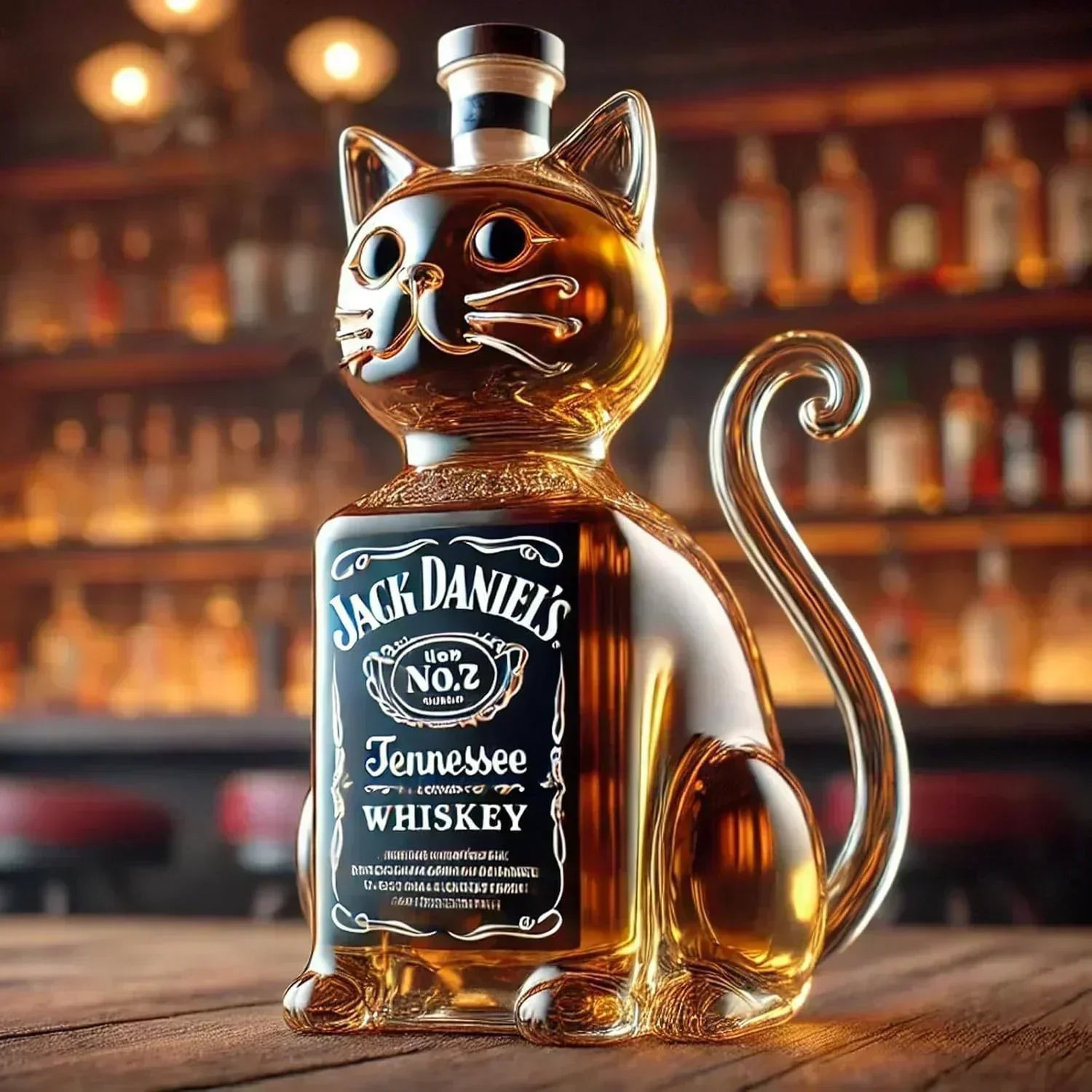 Bouteille de Whisky - Édition Chat