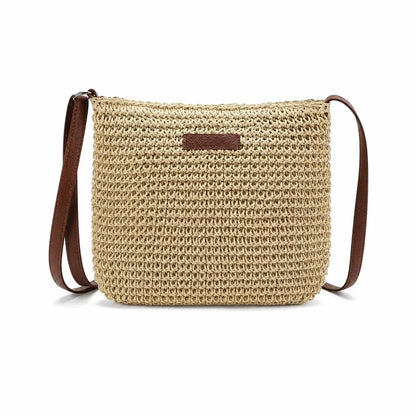 Sac à main Soléa Luxury Paris en cuir souple, coloris marron et beige