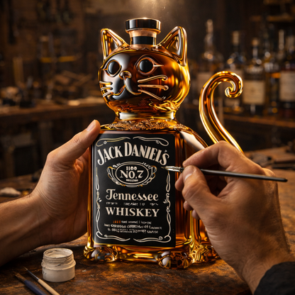 Bouteille de Whisky - Édition Chat