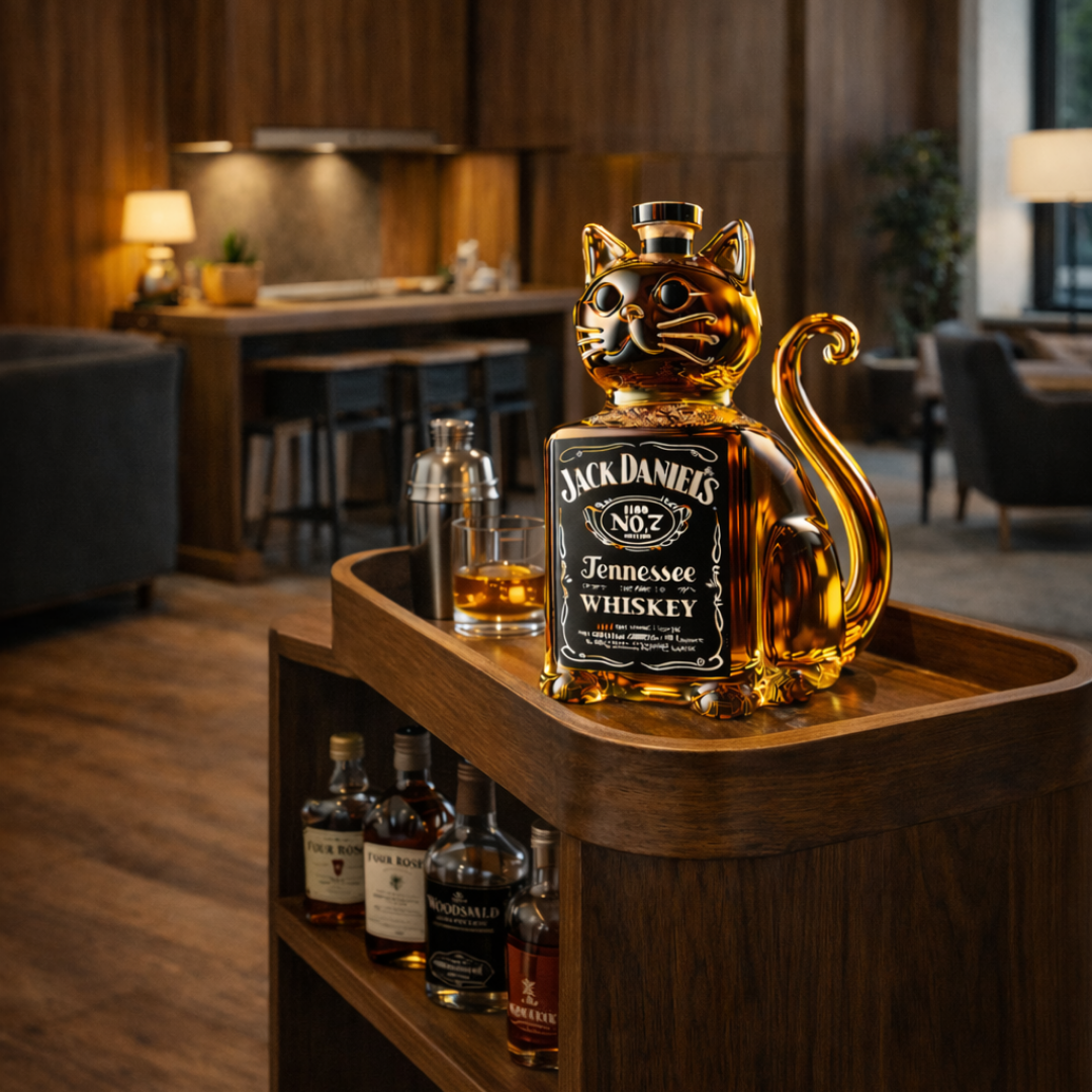 Bouteille de Whisky - Édition Chat