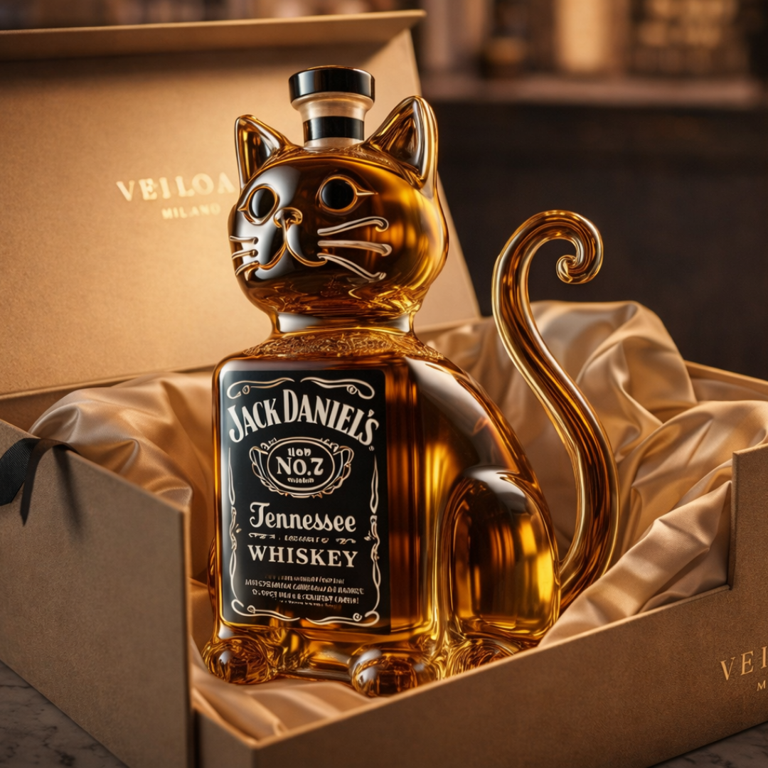 Bouteille de Whisky - Édition Chat