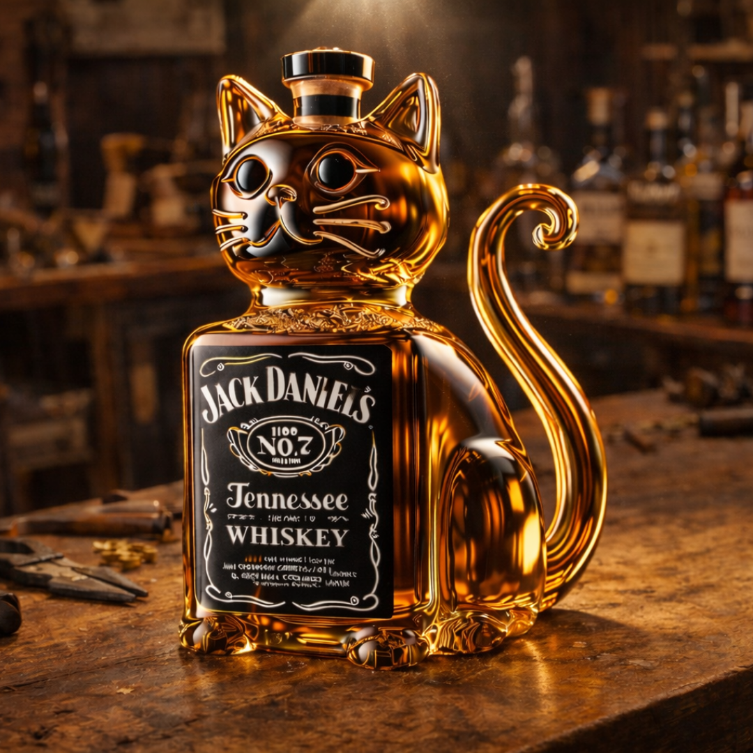 Bouteille de Whisky - Édition Chat