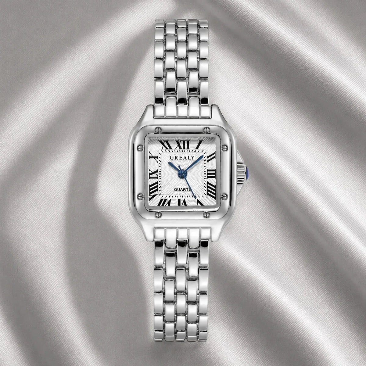 Carrée Strass Luxury Paris, argenté, soie