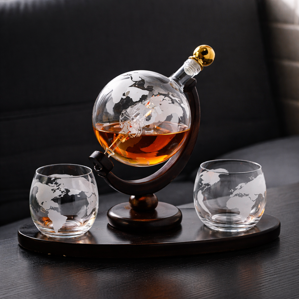 Carafe à whisky - Édition Carte du monde